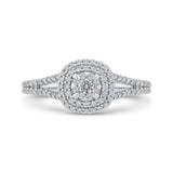 1/2 ct Round Diamond Fashion Ring In 10K White Gold in 14K White Gold