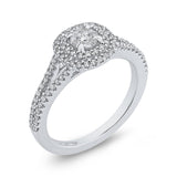 1/2 ct Round Diamond Fashion Ring In 10K White Gold in 14K White Gold
