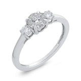 3/8 ct White Diamond 10K White Gold Fashion Ring in 14K White Gold