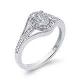 10K White Gold 1/3 ct White Diamond Fashion Ring in 14K White Gold