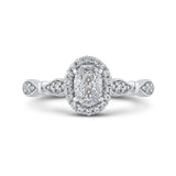 10K White Gold 1/3 ct Round Diamond Fashion Ring in 14K White Gold