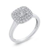 10K White Gold 1/2 ct White Diamond Cluster Fashion Ring in 14K White Gold