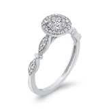 1/3 ct White Diamond 10K White Gold Fashion Ring in 14K White Gold