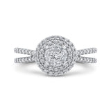 10K White Gold 2/3 ct White Diamond Fashion Ring in 14K White Gold