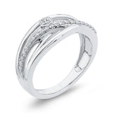 10K White Gold 1/2 ct Round Diamond Cluster Fashion Ring in 14K White Gold