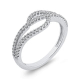 5/8 ct Round White Diamond 10K White Gold Fashion Ring in 14K White Gold