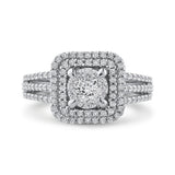 3/4 ct Round White Diamond 10K White Gold Fashion Ring in 14K White Gold