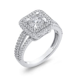 3/4 ct Round White Diamond 10K White Gold Fashion Ring in 14K White Gold
