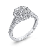 10K White Gold Round 5/8 ct Diamond Fashion Ring in 14K White Gold
