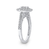 10K White Gold Round 5/8 ct Diamond Fashion Ring in 14K White Gold