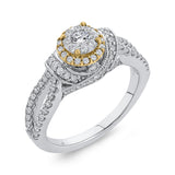 2/3 ct Round Diamond Fashion Ring in 10K Two Tone Gold