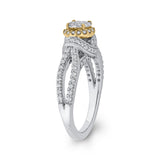 2/3 ct Round Diamond Fashion Ring in 10K Two Tone Gold