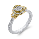 1/3 ct Round Diamond Fashion Ring in 10K Two Tone Gold