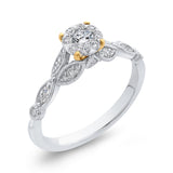 1/2 ct Round Diamond Fashion Ring in 10K Two Tone Gold