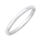 Plain Wedding Band in 14K White Gold