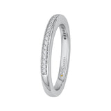Round Diamond Wedding Band in 14K White Gold