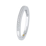 Round Diamond Wedding Band in 14K White Gold