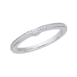 Round Diamond Wedding Band in 14K White Gold