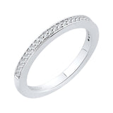 Round Diamond Half-Eternity Wedding Band in 14K White Gold