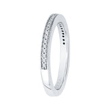 Round Diamond Half-Eternity Wedding Band in 14K White Gold