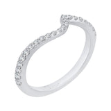 Round Diamond Half-Eternity Wedding Band in 14K White Gold