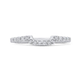 Round Diamond Wedding Band in 18K White Gold