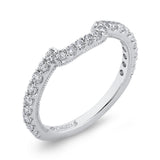 Round Diamond Wedding Band in 18K White Gold