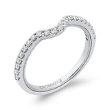 Round Diamond Wedding Band in 18K White Gold