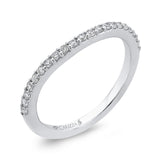 Round Diamond Wedding Band in 18K White Gold