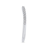 Round Diamond Wedding Band in 18K White Gold