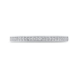 Round Diamond Half-Eternity Wedding Band in 14K White Gold