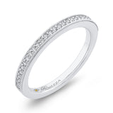 Round Diamond Half-Eternity Wedding Band in 14K White Gold