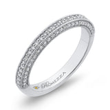 Round Diamond Half-Eternity Wedding Band in 14K White Gold