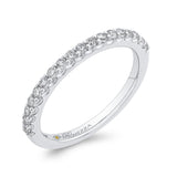 Round Diamond Half-Eternity Wedding Band in 14K White Gold