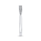 Round Diamond Wedding Band in 14K White Gold