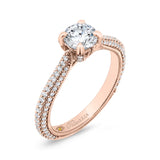 Round Diamond Engagement Ring in 14K Rose Gold
