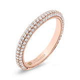Round Diamond Wedding Band in 14K Rose Gold