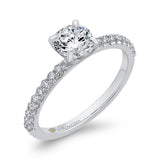 Round Diamond Engagement Ring in 14K White Gold