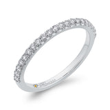 Round Diamond Half-Eternity Wedding Band in 14K White Gold