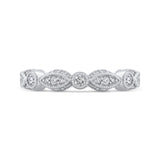 Round Diamond Wedding Band in 14K White Gold