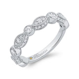 Round Diamond Wedding Band in 14K White Gold