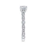 Round Diamond Engagement Ring in 14K White Gold