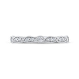 Round Diamond Wedding Band in 14K White Gold