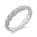 Round Diamond Wedding Band in 14K White Gold