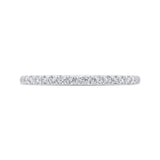 Round Diamond Wedding Band in 14K White Gold
