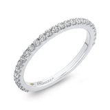 Round Diamond Wedding Band in 14K White Gold