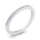 Round Diamond Half-Eternity Wedding Band in 14K White Gold