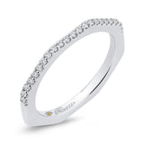 Round Diamond Half-Eternity Wedding Band in 14K White Gold