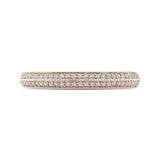 Round Diamond Half-Eternity Wedding Band in 14K Rose Gold