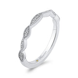 Round Half-Eternity Diamond Wedding Band in 14K White Gold